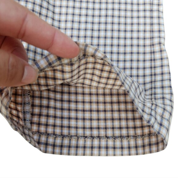 Janie And Jack Girls Tan Houndstooth Jumpsuit Ruffle Crisp White Collar Size 5 - Picture 10 of 14